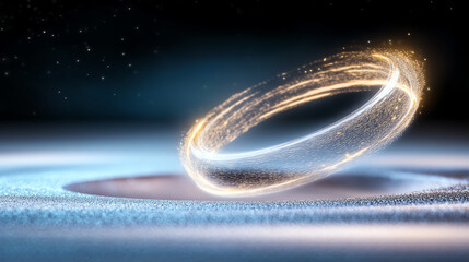 Fototapete - A stunning visual of a glowing ring, representing creativity and innovation in design, showcasing futuristic elements and abstract beauty.