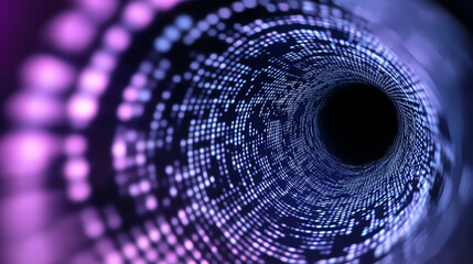Poster - A vibrant digital tunnel showcasing an array of colorful data patterns. Perfect for technology and abstract themes.