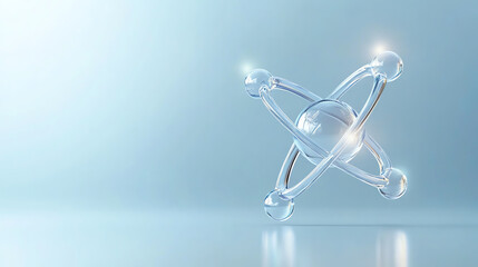 Poster - A visually striking representation of an atom, symbolizing the essence of scientific exploration and discovery.