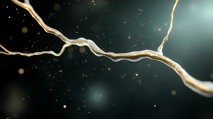 Poster - Abstract representation of neural connections with shimmering details, symbolizing thought and innovation in neuroscience.