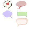 © 원미 김 - set of speech bubbles