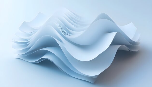 Abstract light blue wavy form.