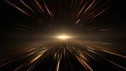 Poster - golden light streaks: a mesmerizing golden light streak illuminates dark background creating a sense