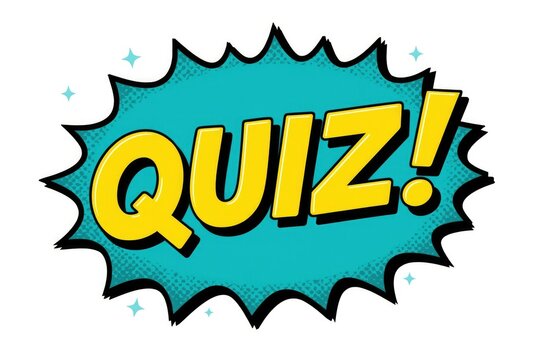 pop art quiz announcement graphic design element