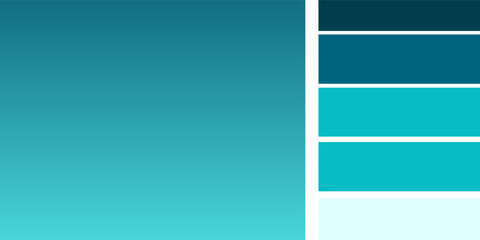 Aufkleber - Turquoise blue gradient background color transition style with palettes.eps10