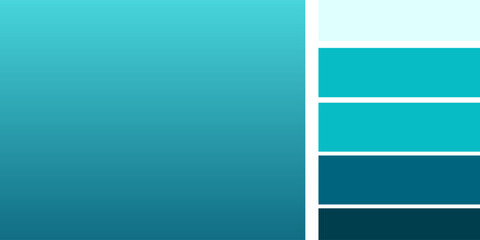Aufkleber - Turquoise blue gradient background color transition style with palettes