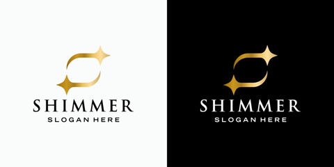 Poster - Luxury star abstract line vector logo design letter S shape with modern, simple and clean style. Icon for business, cosmetics and beauty, fashion and personal branding.