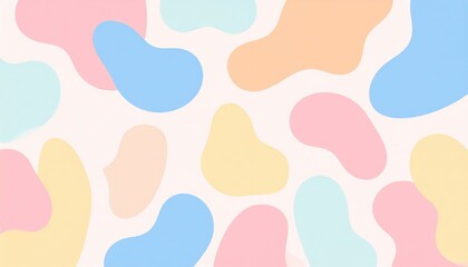 Fototapete - Colorful abstract shapes digital background graphic design creative environment aesthetic viewpoint modern concept