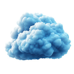 Poster - Fluffy Blue Cloud Formation Isolated on Black Dreamy Sky Element with Soft on transparent background