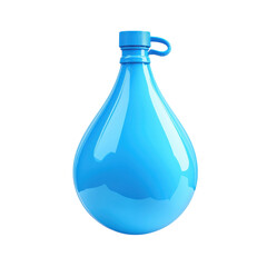 Poster - Blue Plastic Container Liquid Carrier Bottle Jug Water Storage Design on transparent background