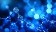 © habibah - Detailed molecular structure in vibrant blue tones.