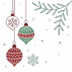 Poster - Festive holiday ornament illustrations with transparent backgrounds suitable for various design projects and christmas decorations