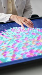 Poster - Researcher Woman Using 3D Chart Visualization Software