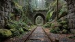 © faldsaj - Mossy stone railway bridge in a serene forest environment exploration