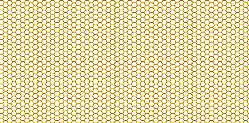 abstract grainy golden hexagonal honeycomb grid mesh isolated background