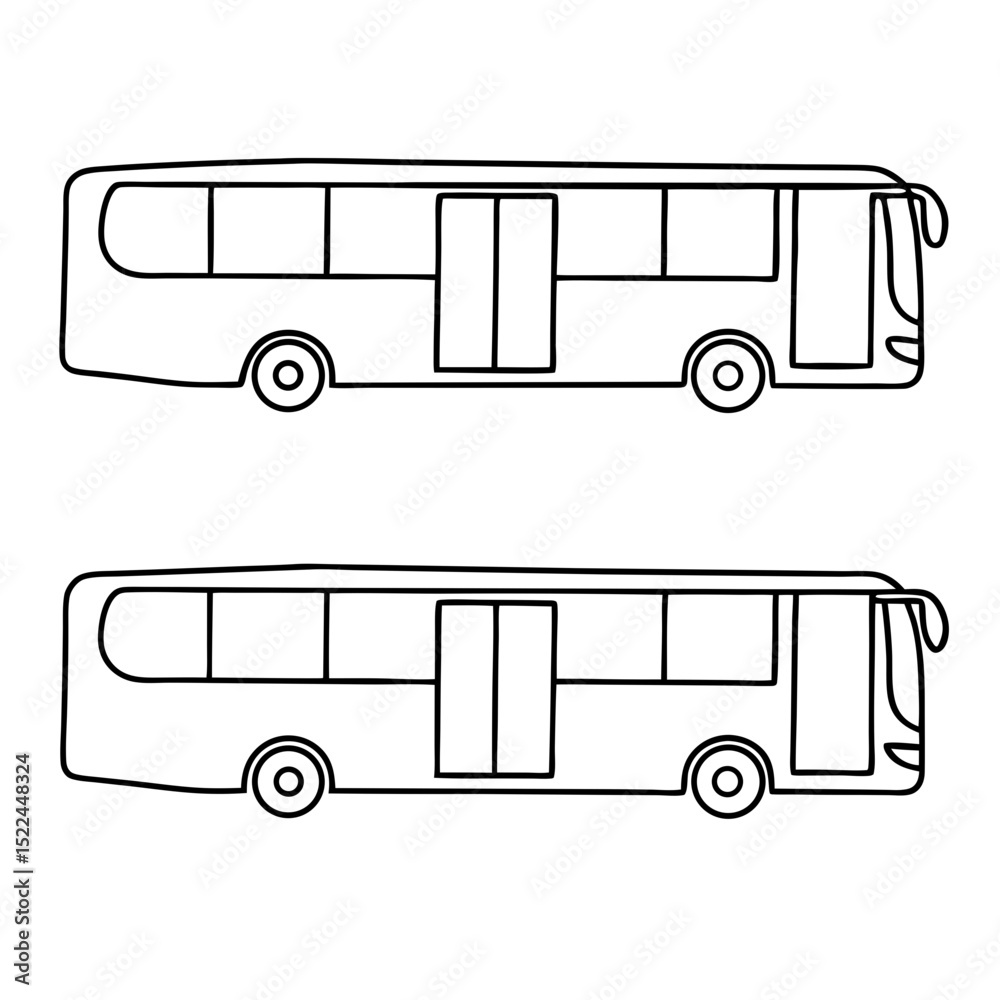 vector-de-stock-electric-bus-line-drawing-simple-electric-bus