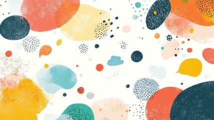Poster - abstract watercolor shapes: a vibrant and artistic composition featuring a playful arrangement of co
