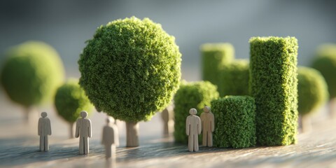 Aufkleber - A sustainability report highlighting the positive environmental and social impacts of pension fund investments, symbolizing the importance of sustainability