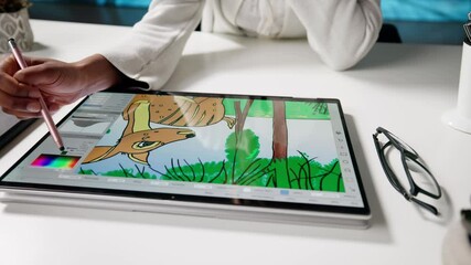 Poster - Digital Graphic Designer Creating Digital At