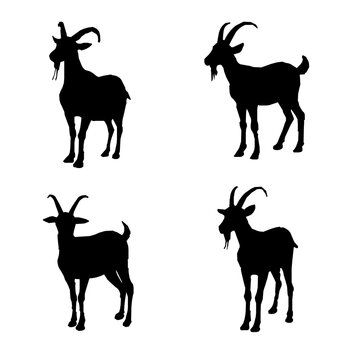 Goat Silhouette Vector Design