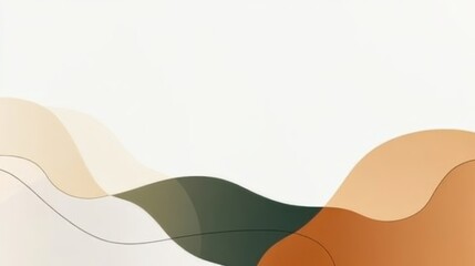 Poster - Abstract wavy shapes in muted colors.