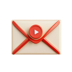 Poster - 3D Video Email Marketing Illustration Promotion Newsletter Online on transparent background