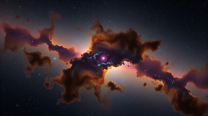 Ultra-realistic view of the Carina Nebula with intricate clouds of gas and newborn stars