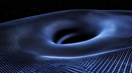 Poster - Abstract digital rendering of a space-time warp.