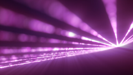 Poster - Radiant purple laser beams converging in a futuristic abstract burst of energy