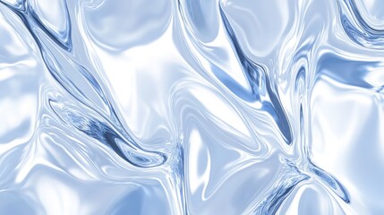Poster - Liquid light blue abstract design.