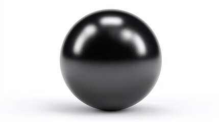 Poster - Glossy Black Sphere  3D Render  Perfect Circle  Minimalist Design  Abstract Background