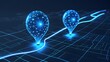 © TAPOSHCHANDRA - Navigational Trailblazers: Illuminated map pointers chart a digital course, symbolizing the fusion of technology, location, and innovation. Capturing the essence of direction, future mobility.