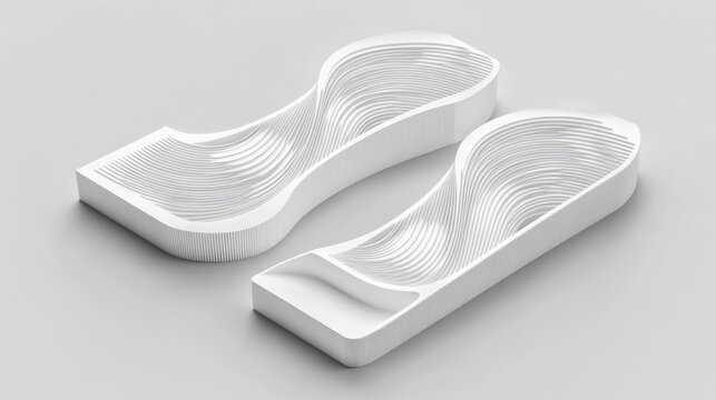 Abstract architectural design featuring layered, undulating forms.