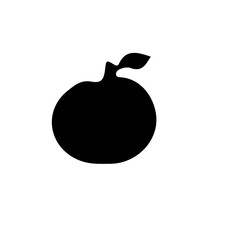 Poster - simple, black, silhouette, illustration, icon, onion, flat, isolated, vector, white, design, concept, element, background, food, sign, abstract, web, graphic, logo, single, art, object, space, busines