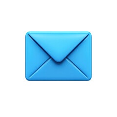 Poster - Azure Email Icon 3D Render Communication Correspondence Message Mail on transparent background