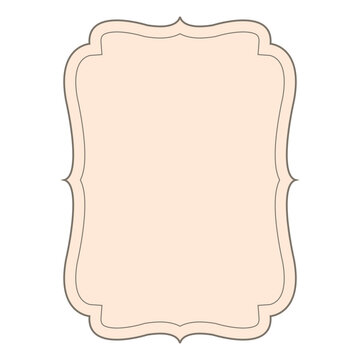 Vintage label, vintage frame in flat trendy style illustration isolated on white background.