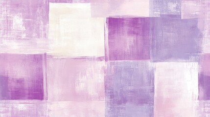 Poster - Abstract artwork featuring squares of blended purple and white hues.