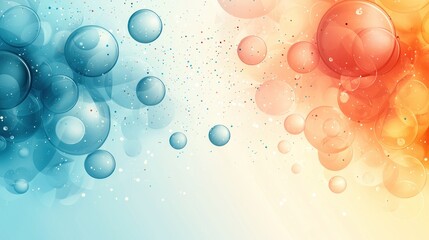 Poster - Abstract design with translucent circles and soft color gradients.