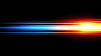 Poster - Abstract light streaks on a black background.