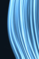 Wall Mural - futuristic blue light waves on dark background for creative and digital media