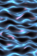 Wall Mural - abstract blue and purple fluid wave pattern with glossy highlights
