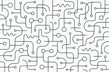 Poster - Intricate geometric pattern created with lines and circles in a modern design