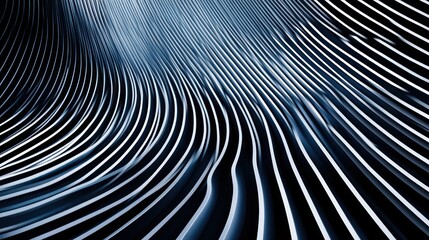 Poster - Abstract design with wavy, parallel lines.