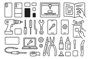 Poster - Emojis and sliders illustrating expression and voice modulation for user interface design in digital applications