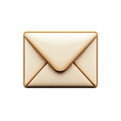 Poster - Glossy Email Icon Communication Envelope Business Correspondence News on transparent background