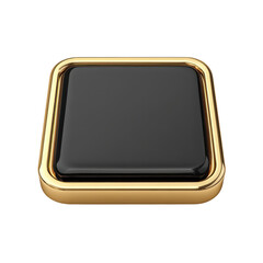 Poster - Luxury icon design with golden frame Modern shiny button banner square on transparent background