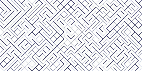 Poster - Background stripe chevron square line zigzag pattern seamless abstract vector design. Vector background.