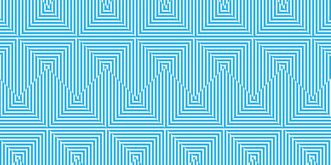 Poster - Abstract geometric pattern with lines and stripes.. A seamless background. Blue and white texture for banner.