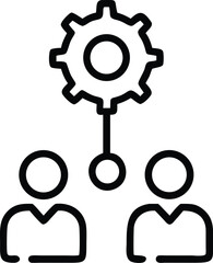 Poster - Teamwork collaboration process management system and strategy for business solution concept icon vector
