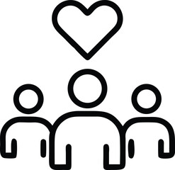 Poster - Community love and support group icon for social work and charity vector illustration design 96